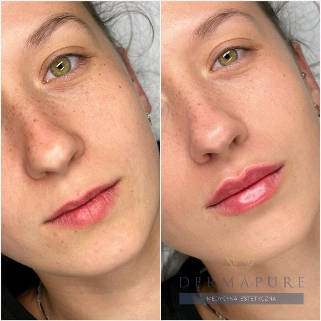 Warszawa Dermapure – efekty zabiegu powiększania ust.